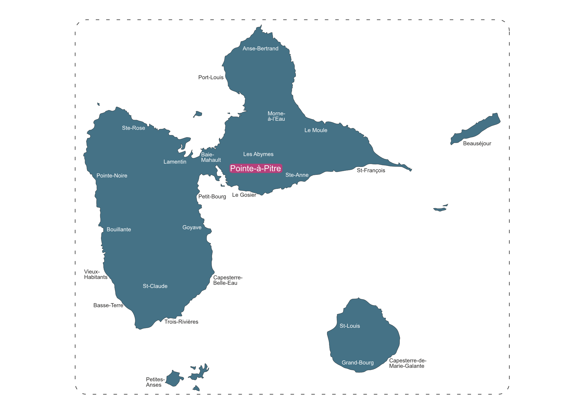 carte commune guadeloupe